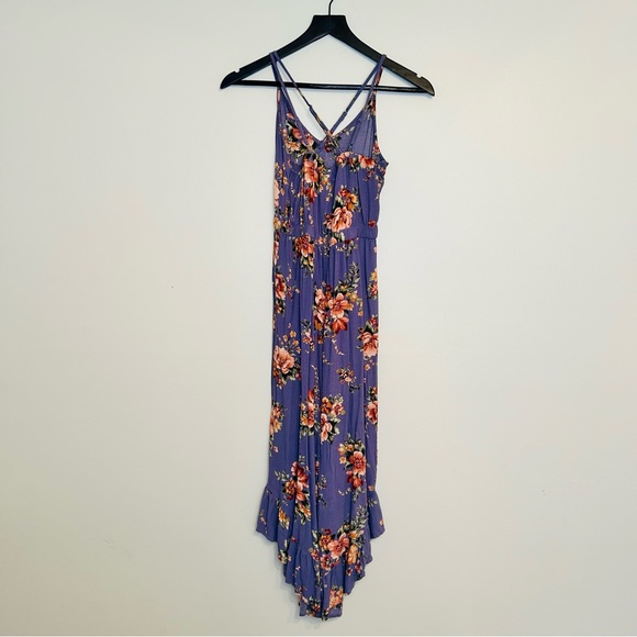 American Eagle Purple Floral Jumpsuit - Picture 9 of 12